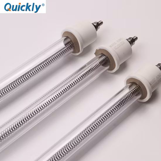 Medium Wave Infrared Radiant Heating Lamp 2000W 240V with Ceramic Head Single Tube IR Curing Paint Heater Elements